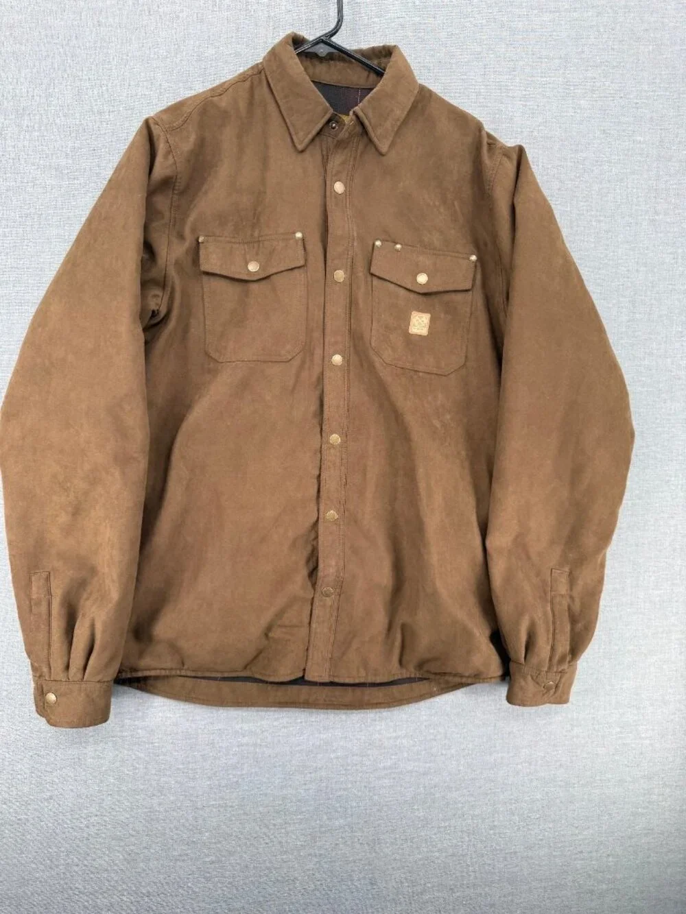 Dixxon Casper Jacket Mens LT Suede Snap Buttons Chore Barn